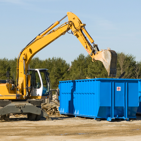 are there any restrictions on where a residential dumpster can be placed in Fort Totten